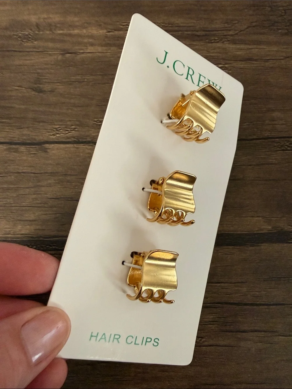 J. Crew Hair Clips. Set of three.
